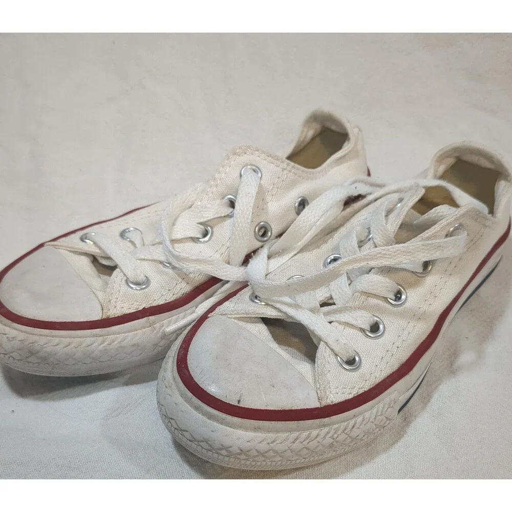 Converse kids size 11 white tennis shoes All Star sports Summer classic sneaker